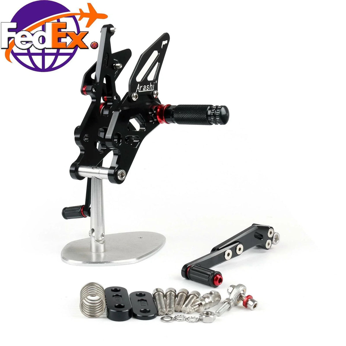 CNC Adjustable Rearset Foot Rest Pegs for Suzuki GSXR1000 (2009–2016) Black