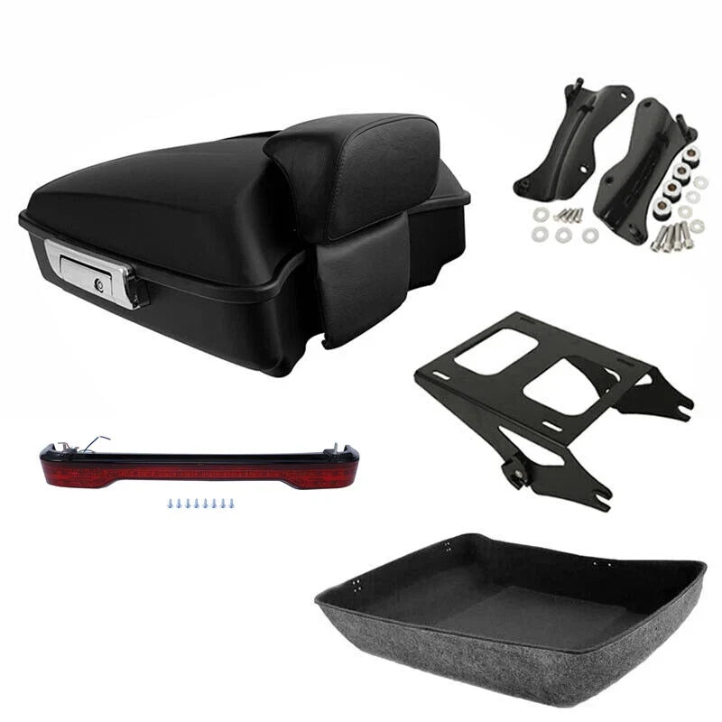 LED Light Rack for Chopped Trunk Backrest - Matte Finish Harley 2014-2026