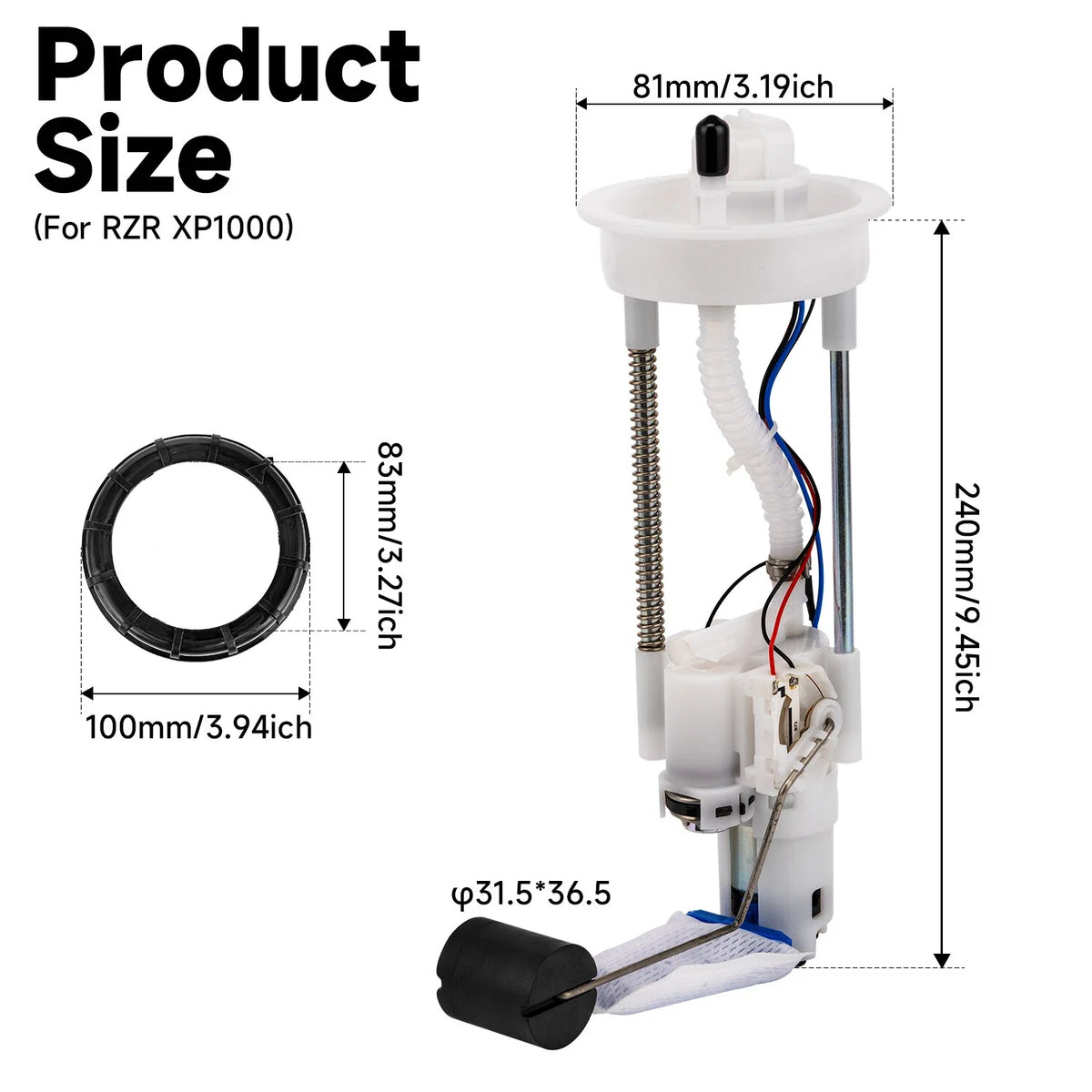 Fuel Pump for 2014-2019 Polaris RZR 4 900 Models