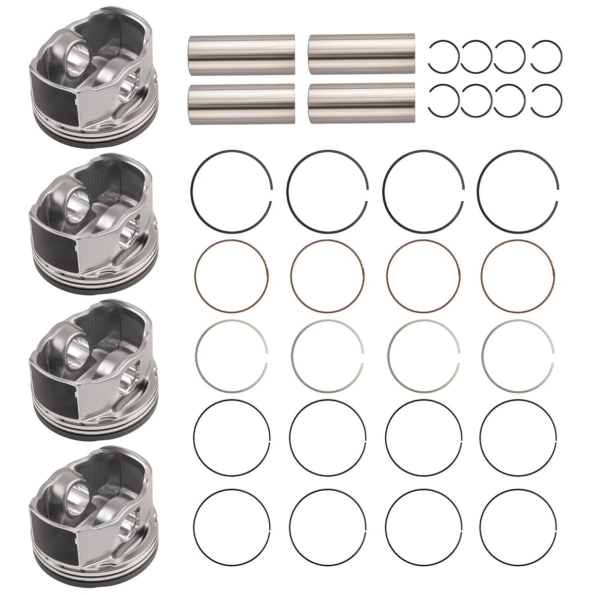 Piston Set with Rings for Scion tC xB Toyota Matrix 2.4L (2007–2013)