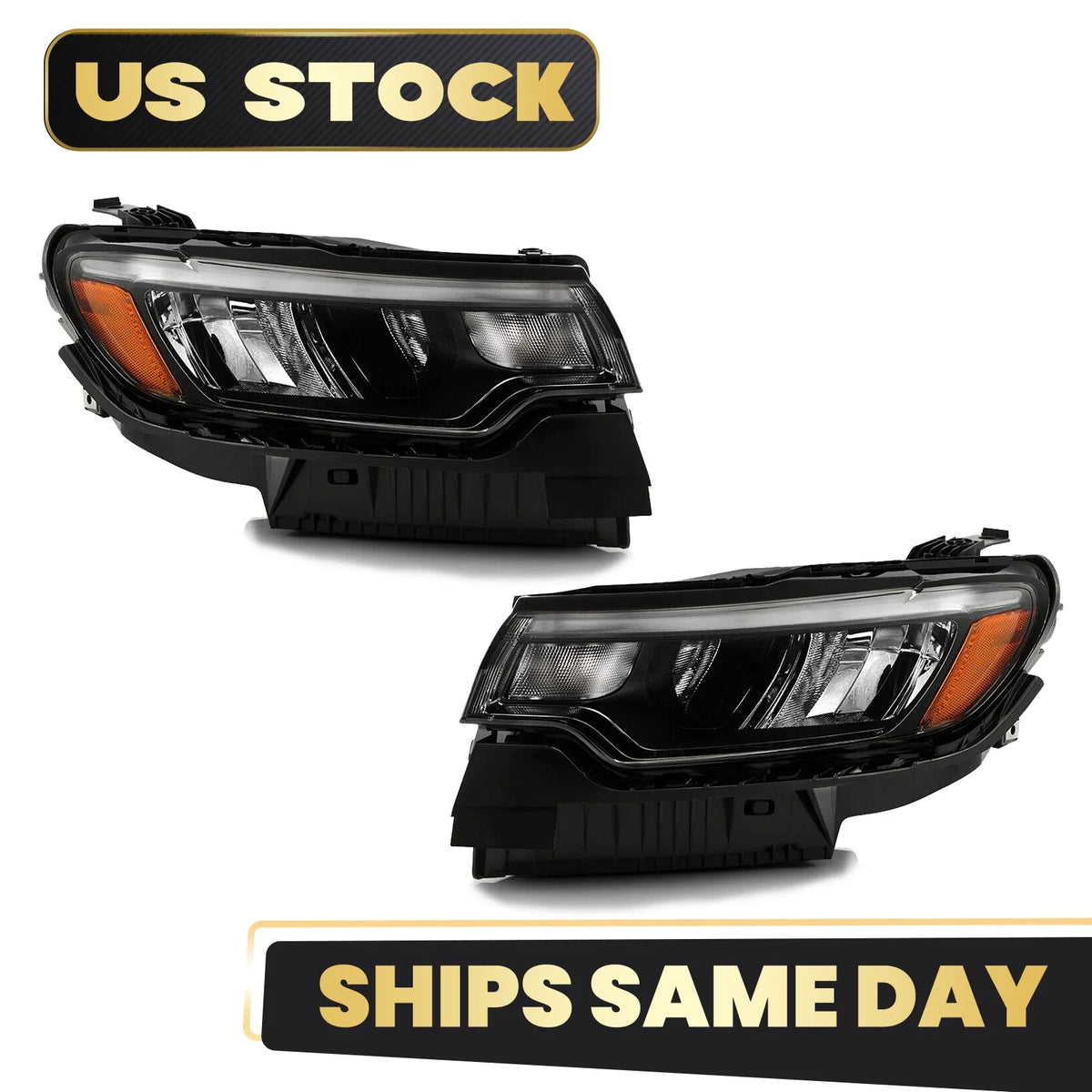 LED Reflector Headlight for Jeep Compass (2022–2025) Left+Right Pair