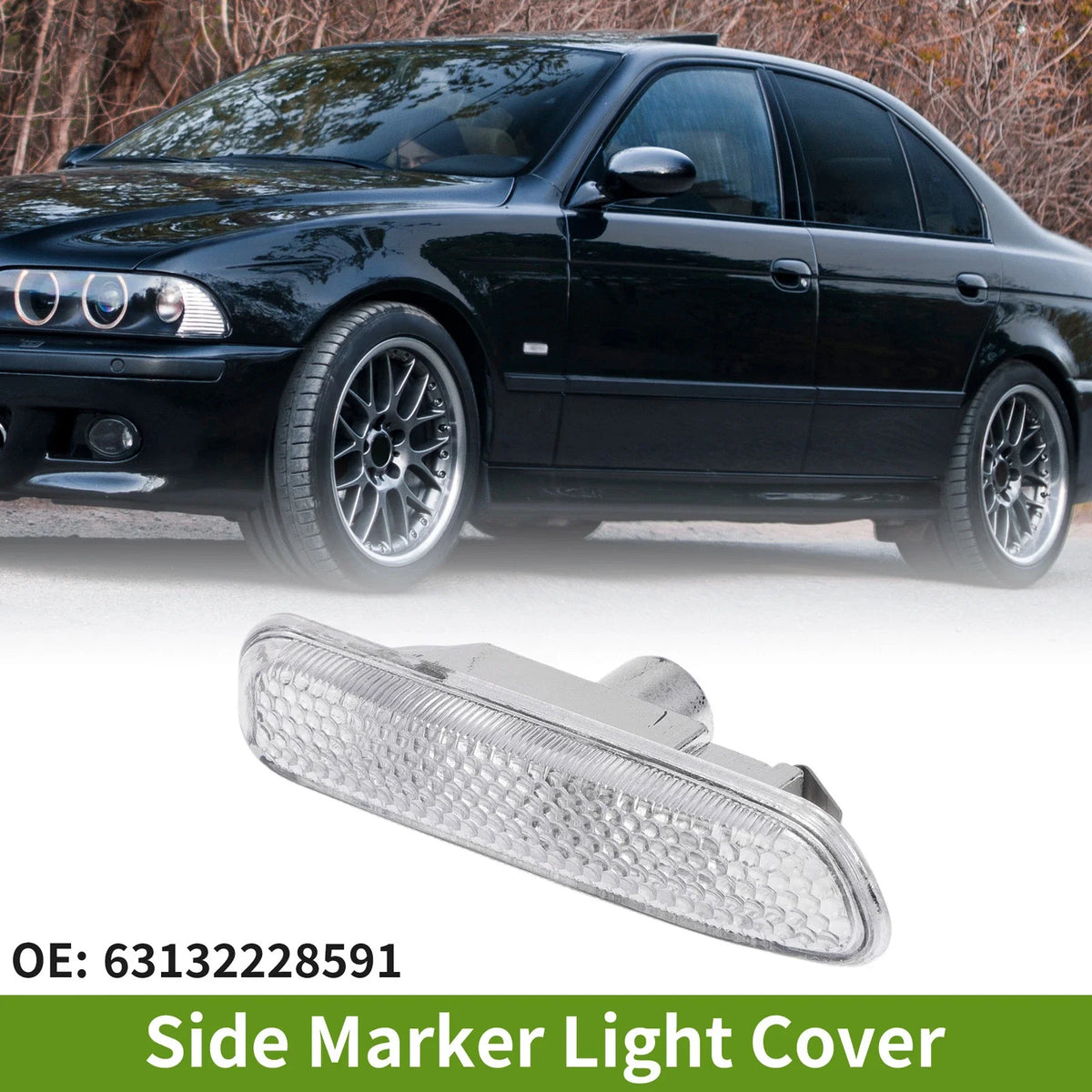 Left Side Marker Light Cover for BMW E46 4DR (1999–2001) No. 63132228591