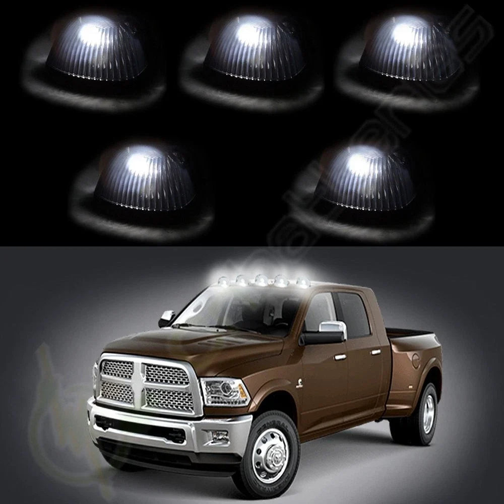 T10 LED Roof Running Lamp Set - 5X Samsung White for Dodge Ram