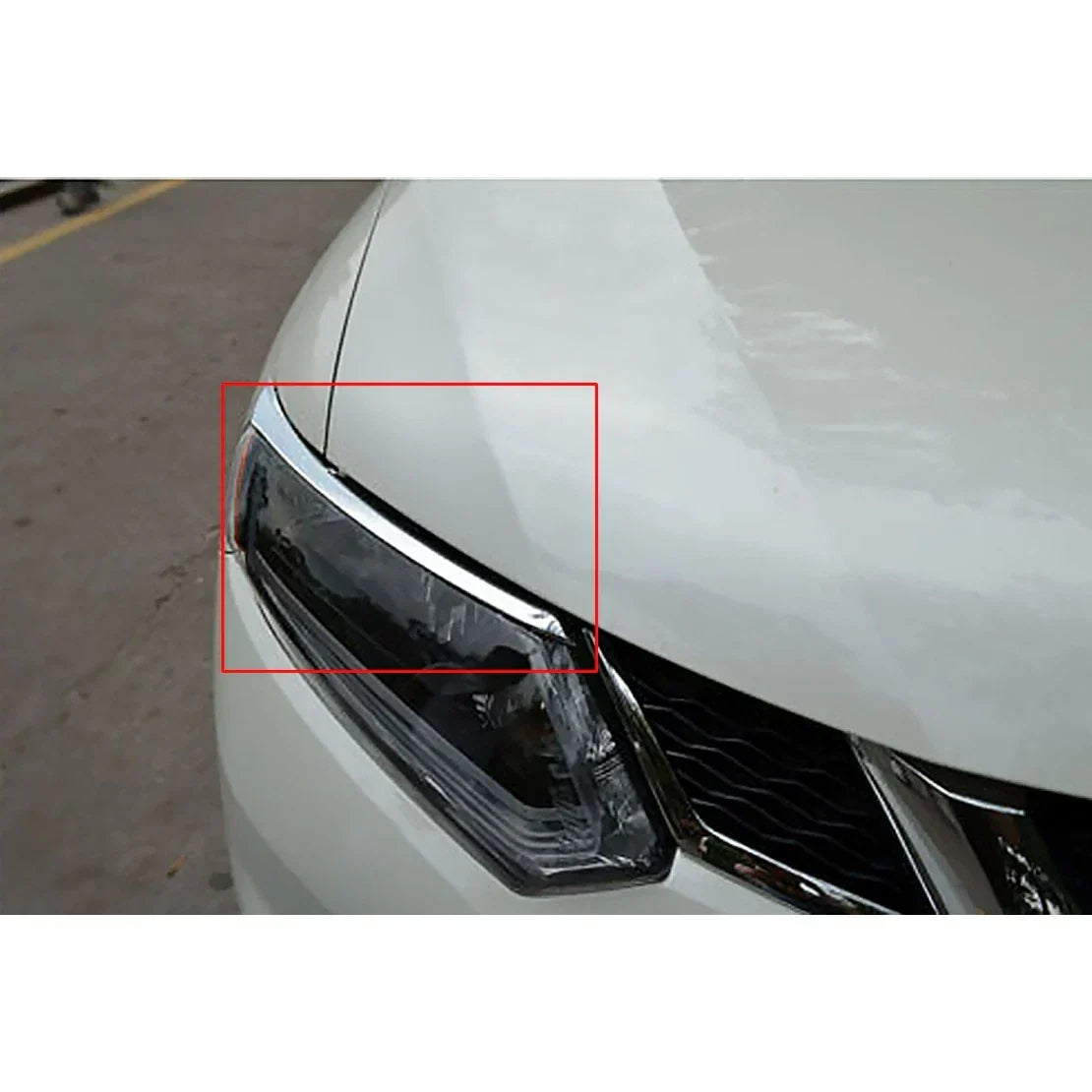 Chrome Front Headlight Eyebrow Cover for X-Trail T32 2014-2016 Nissan