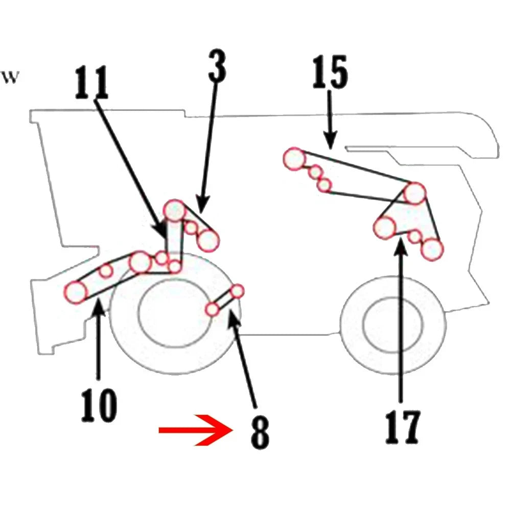 H140404 Fan Drive Belt for John Deere Combine CTS (750-1350 RPM)