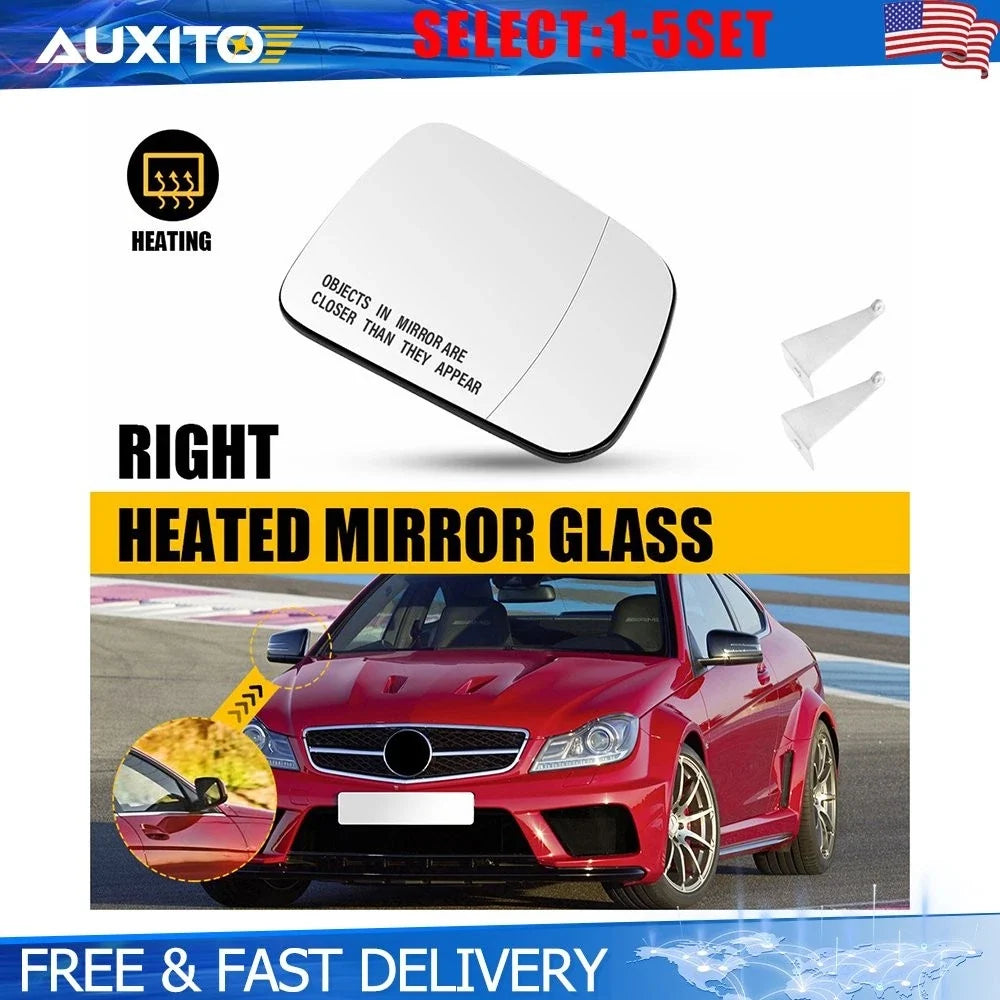 Heated Right Side Mirror Glass for Mercedes C Class 2008-2011