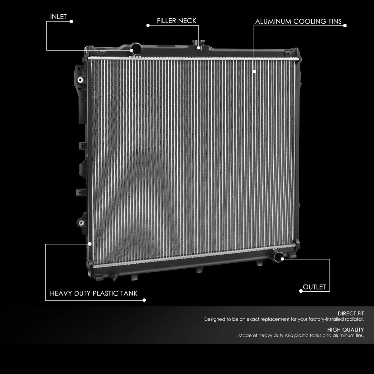 Aluminum Cooling Radiator for Toyota Tundra 4.6L 5.7L (2014–2021) DPI 13681