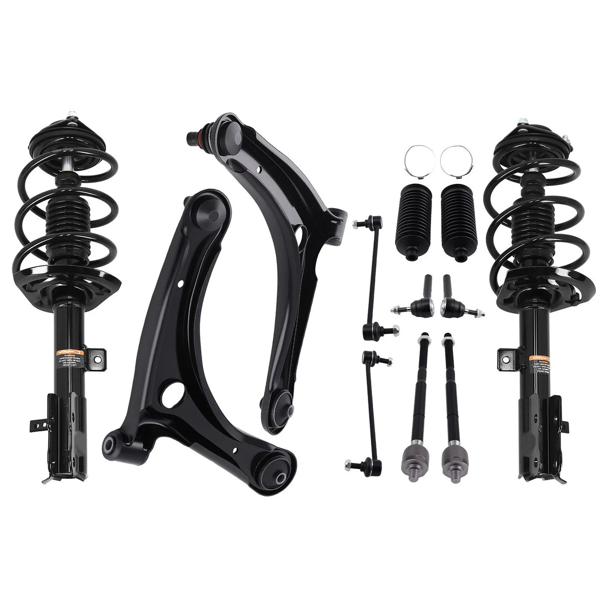 Suspension Kit 12pcs Front Struts & Control Arms for Jeep Patriot 2007-2017