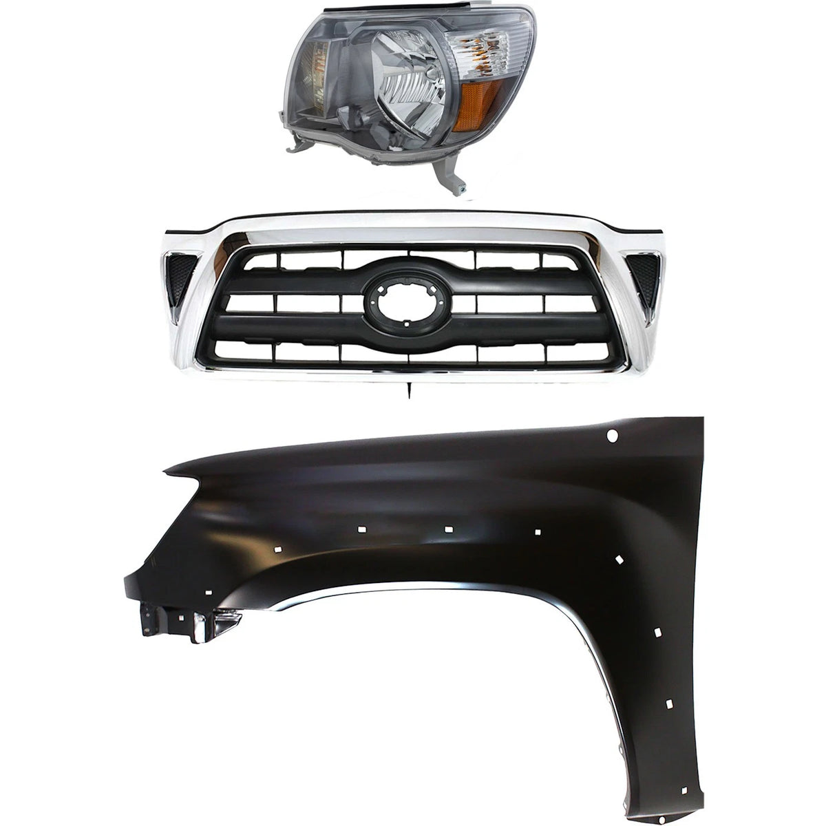 Headlight Kit for Toyota Tacoma (2005–2008) Left LH Halogen CAPA Type 1 4WD