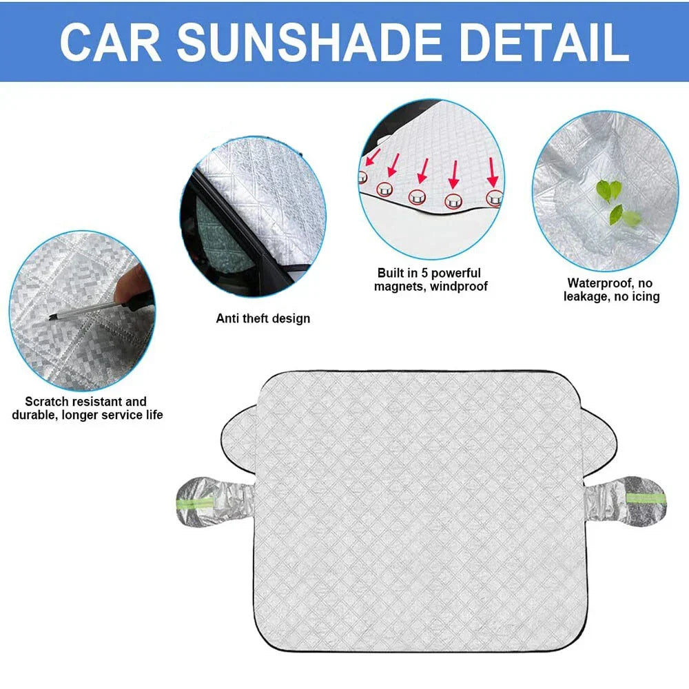 Car Magnetic Windshield and Side Mirror Covers - Winter Protection