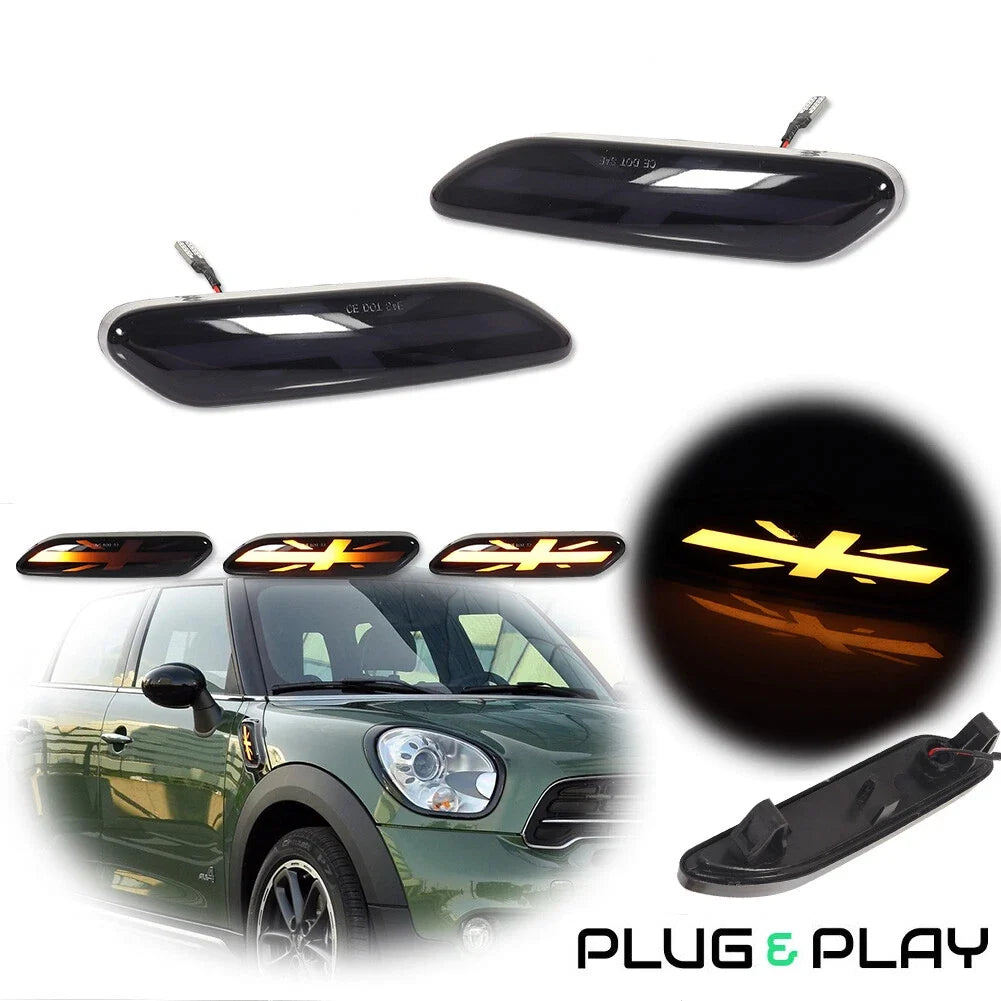 Amber LED Front Upgrade Side Marker Signal Light for MINI Cooper R60 R61