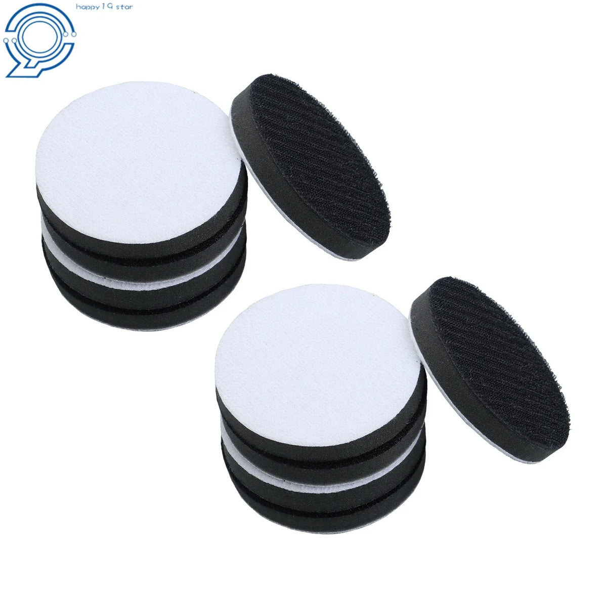 Soft Foam Interface Sponge Pad 3" - 10 Pack with Hook & Loop