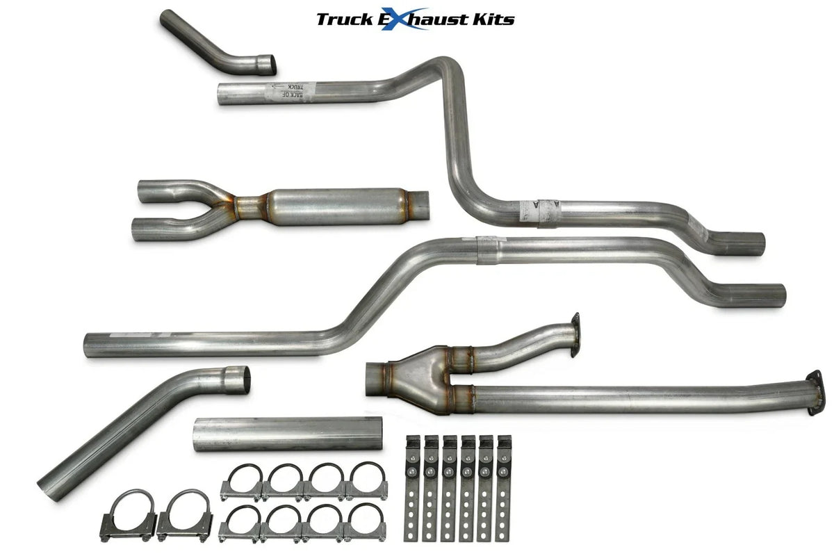 Dual Exhaust Kit 2.5" for 2009-2013 Toyota Tundra Glasspack Corner Exit