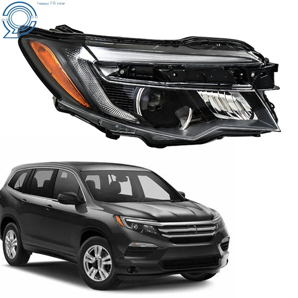 Right Halogen Headlight with LED DRL for Honda Pilot Ridgeline (2016–2020)