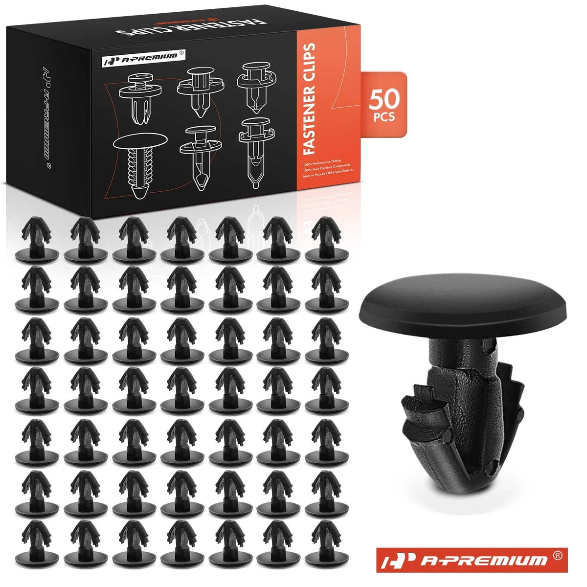 50x 8mm Nylon Weatherstrip Retainer Clips for Honda CR-V (1997–2022)