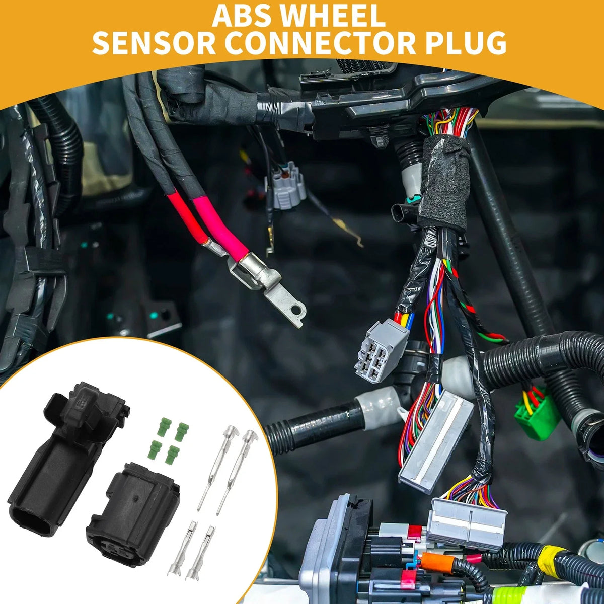2 Pin ABS Wheel Sensor Connector Plug for Toyota