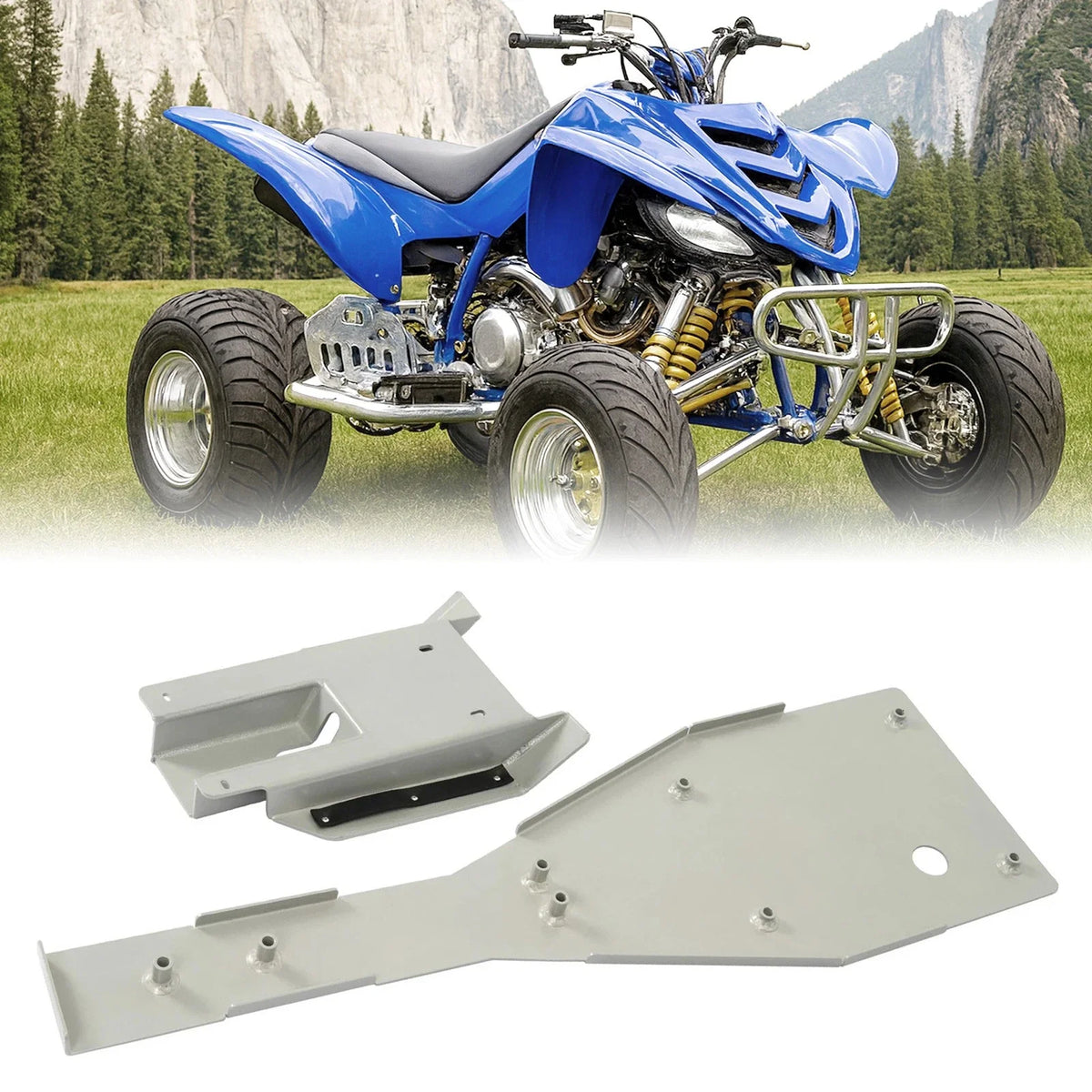 Skid Plate for Yamaha Raptor 660 660R - Chassis Glide & Swingarm (2001-2005)