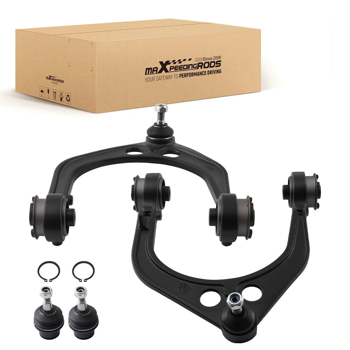 4-Piece Set of Upper Control Arms and Lower Ball Joints for Chrysler 300