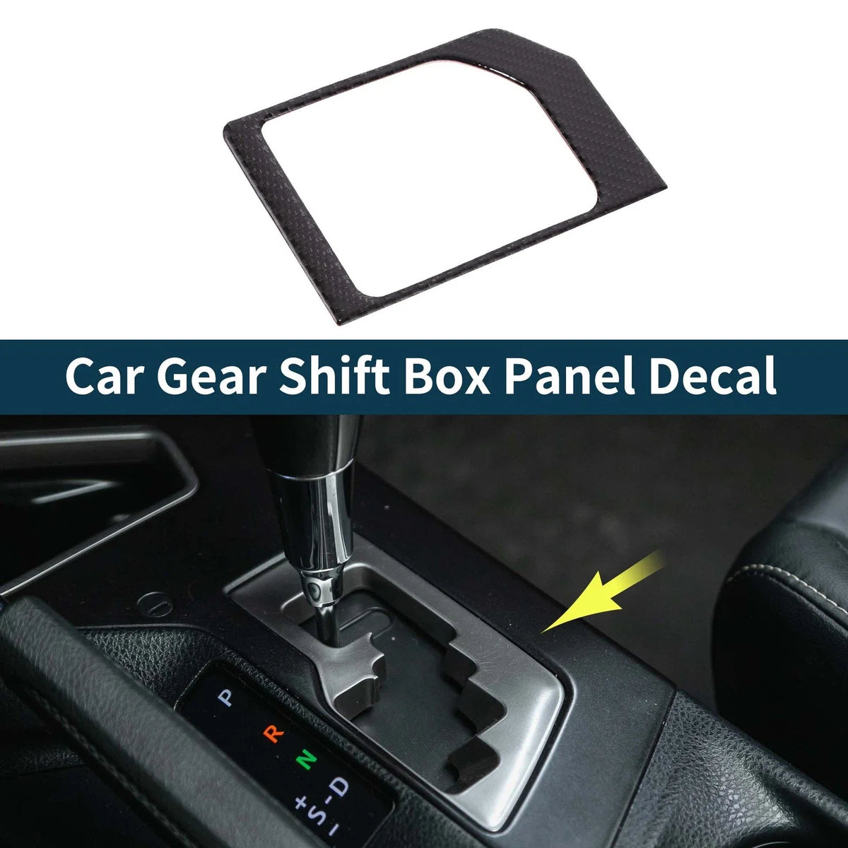Gear Shift Box Panel Decal for Toyota Tundra (2014–2021) Black Carbon Fiber