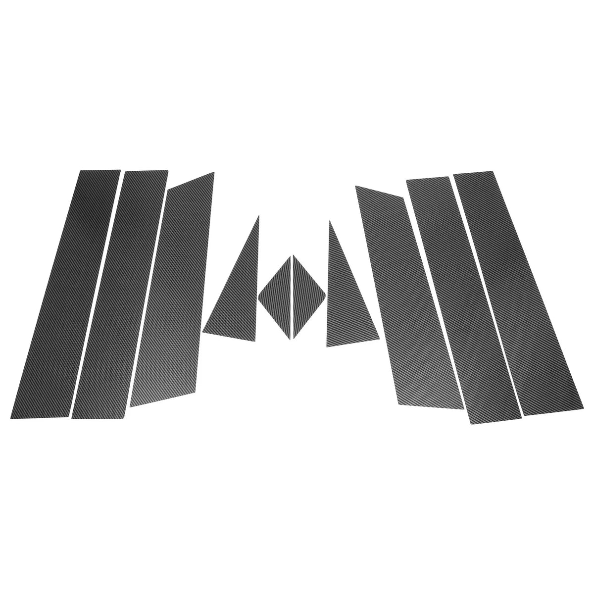 10X Door Pillar Window Trim for Mazda CX-8 (2018–2023) Carbon Fiber Black