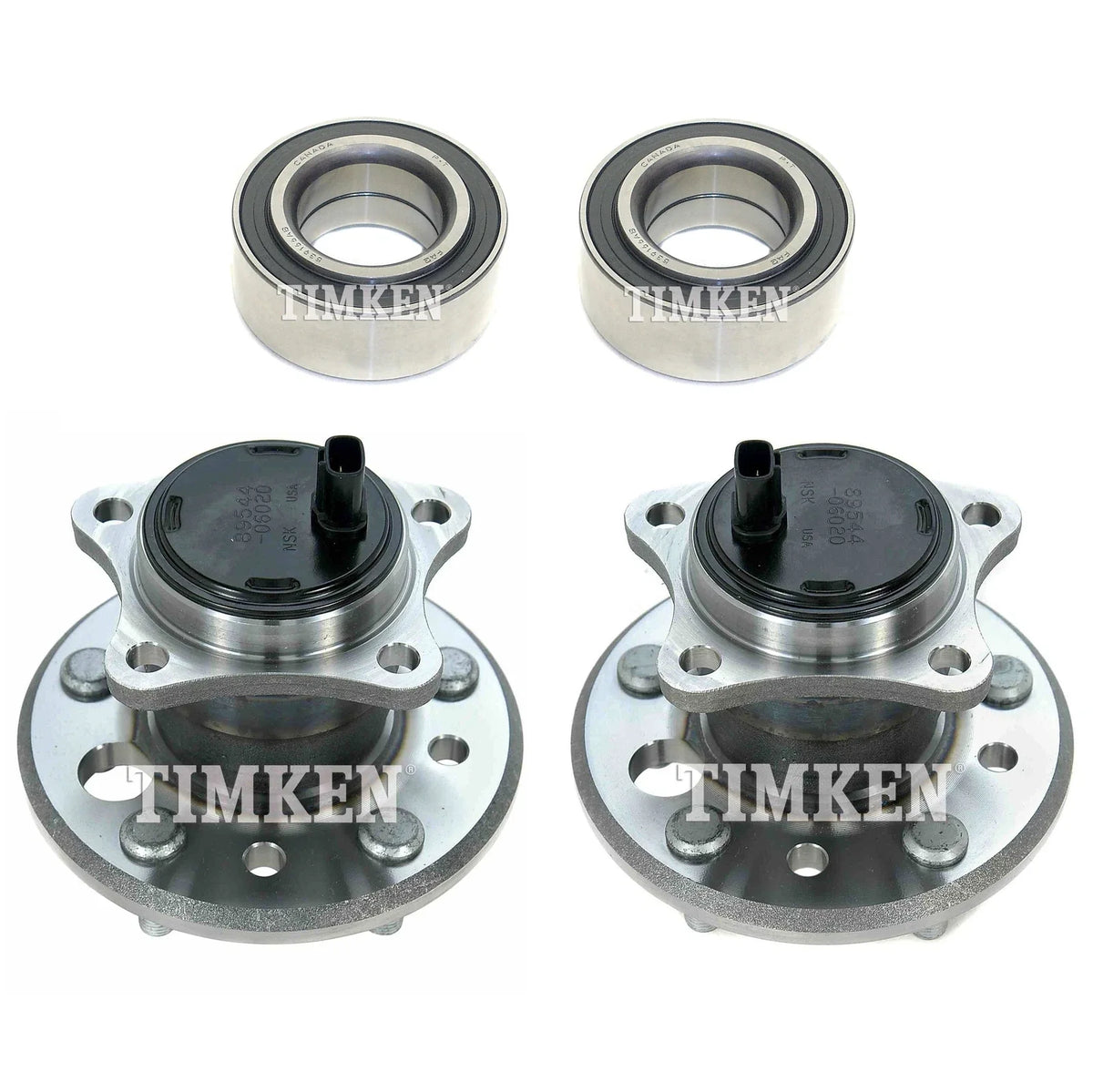 Timken Wheel Bearings & Hubs Kit for ES350 Avalon Camry Solara (FWD)