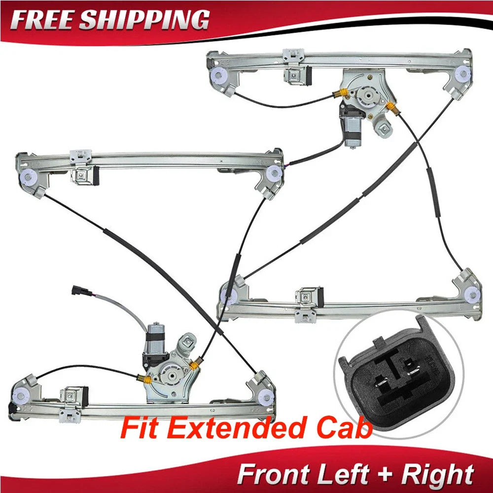 Window Regulator Set w/ Motor - 2 Pieces for Ford F150 (2004-2008)