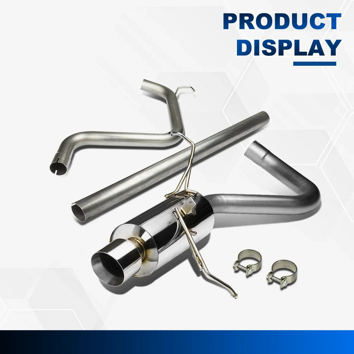Catback Race Exhaust System, 4" Tip for Chrysler PT Cruiser 2001-2006