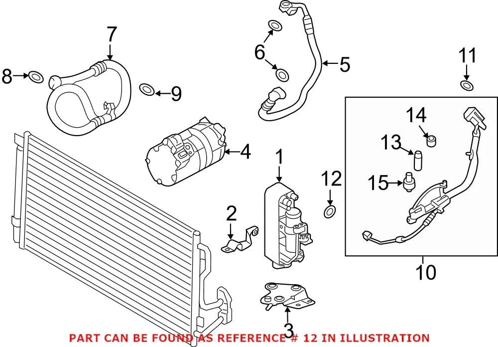 A/C Line O-Ring for BMW (2000–2023) 64539284020