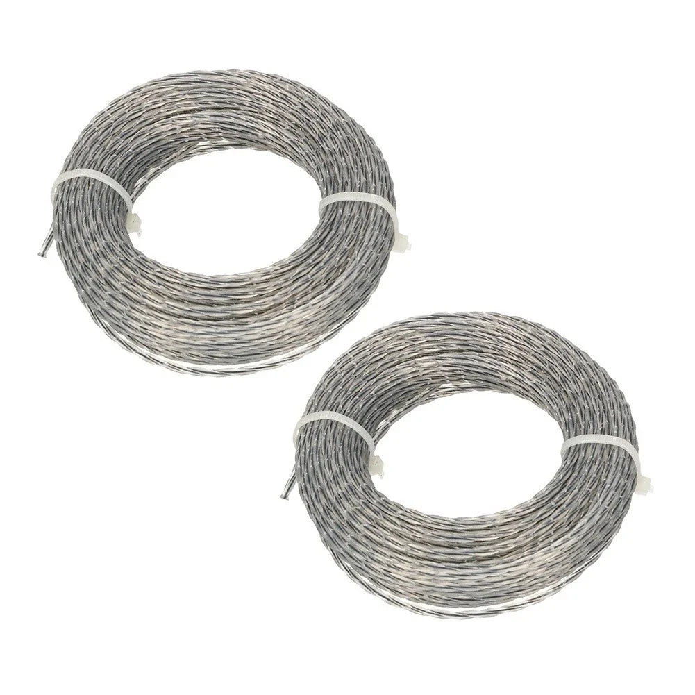 Set of 2 Core Reinforced Grass Trimmer Line 2.0-4.0mm x 10m Replacement Spool