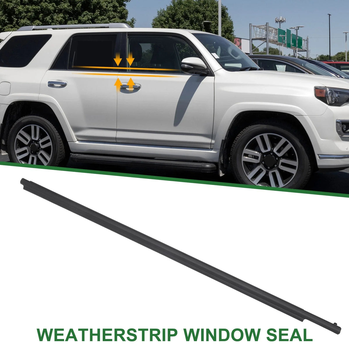 1pc Front Right Window Seal No.7571135011 for Toyota 4Runner (2010–2022)