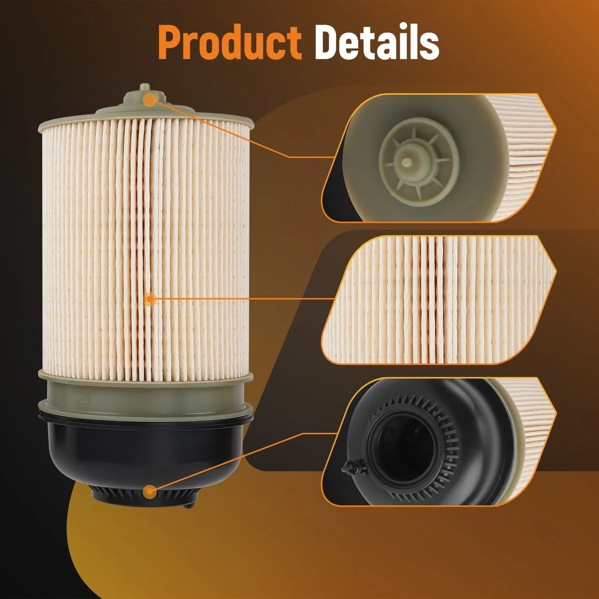 6X Fuel Filter PF9908 for Freightliner Detroit DD13 DD15 DD16 (2010–2023)