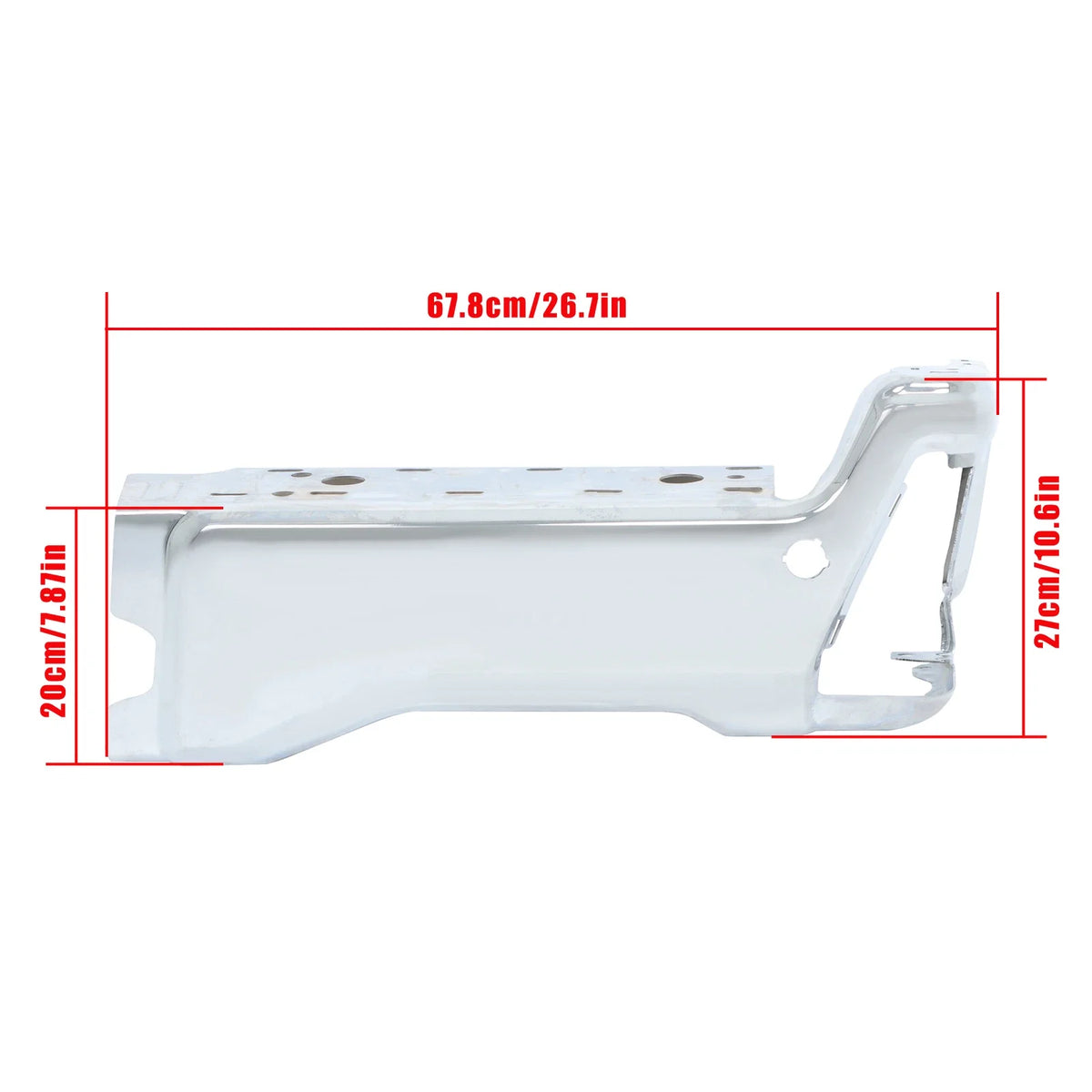 Set of 2 Rear Back Bumper End Caps for Ford F-250 (2023–2025) Chrome
