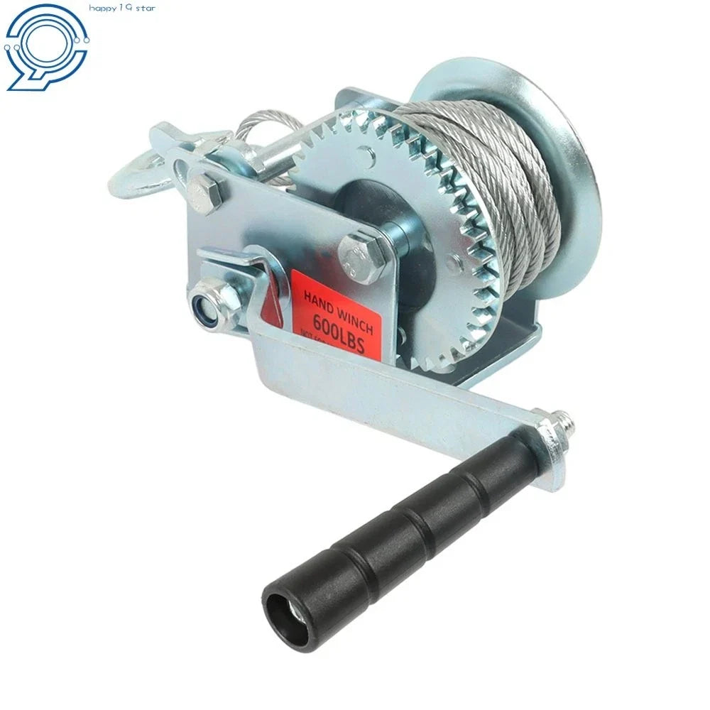 Heavy Duty Hand Winch 600 lbs for ATV Trailer