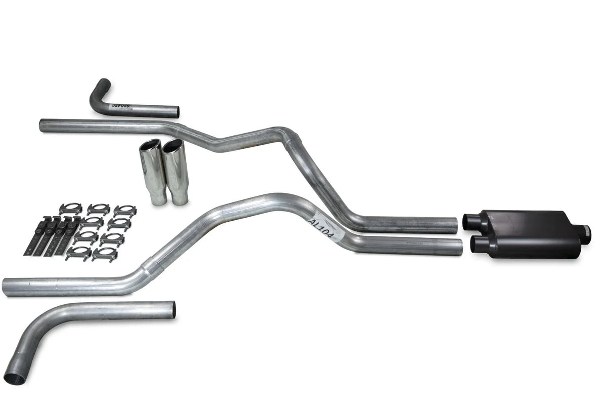 Dual Exhaust Kit 2.5" - Side Exit, 2 Chamber for Ford F-150 1998–2003