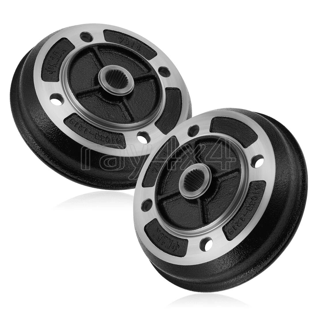 Set of 2 Rear Brake Drums for Kawasaki Mule 2510 (2000-2001)