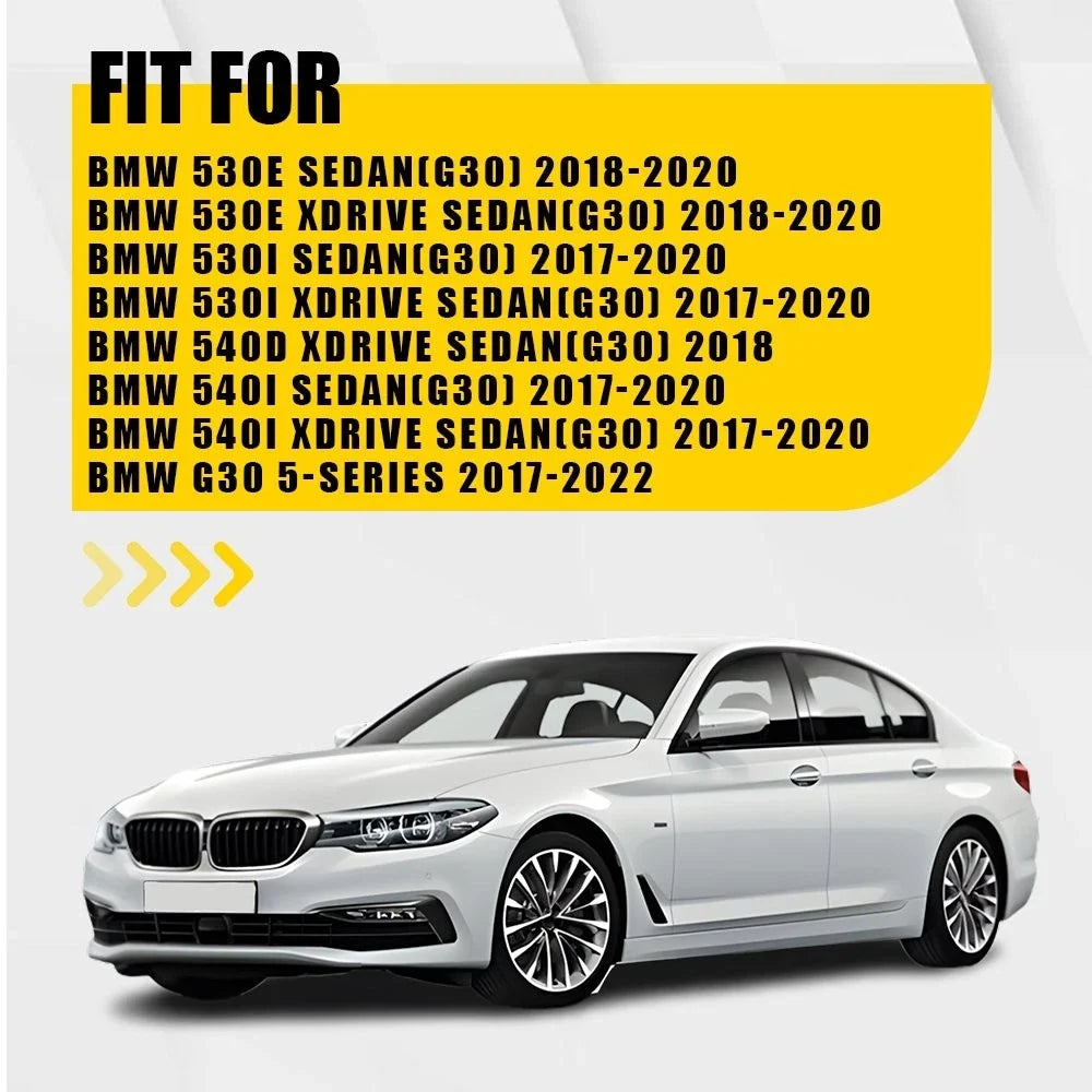 Set of 2 Gloss Black Side Fender Air Vent Trims for BMW 5 Series G30 G31 (2017–2023)