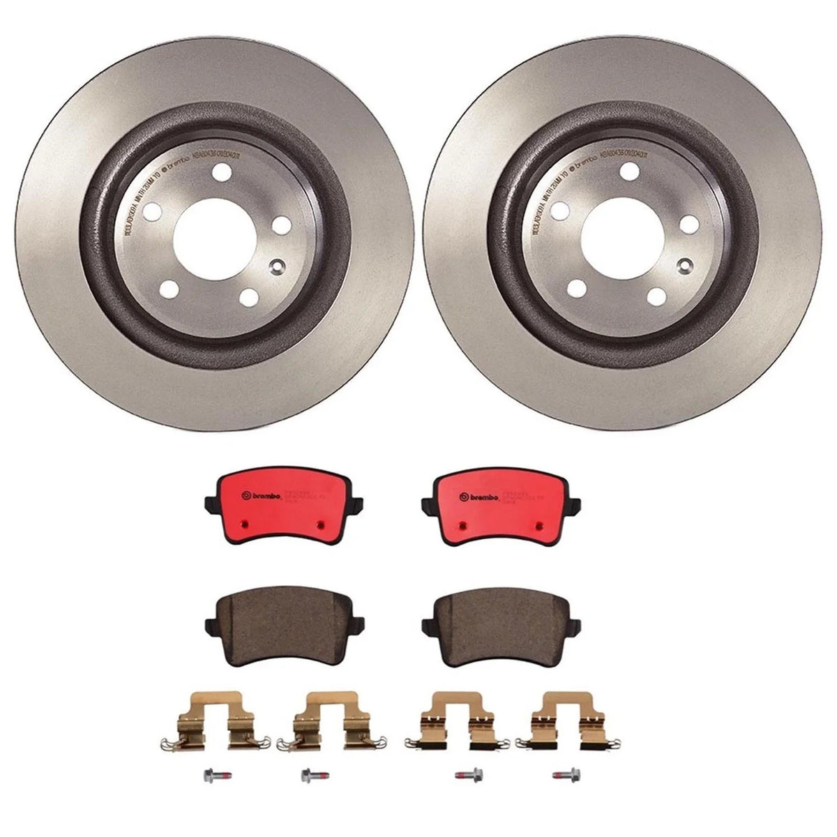 Brembo Rear Brake Kit 330mm Disc Rotors NAO Ceramic Pads for Audi S4 S5 (2009–2016)