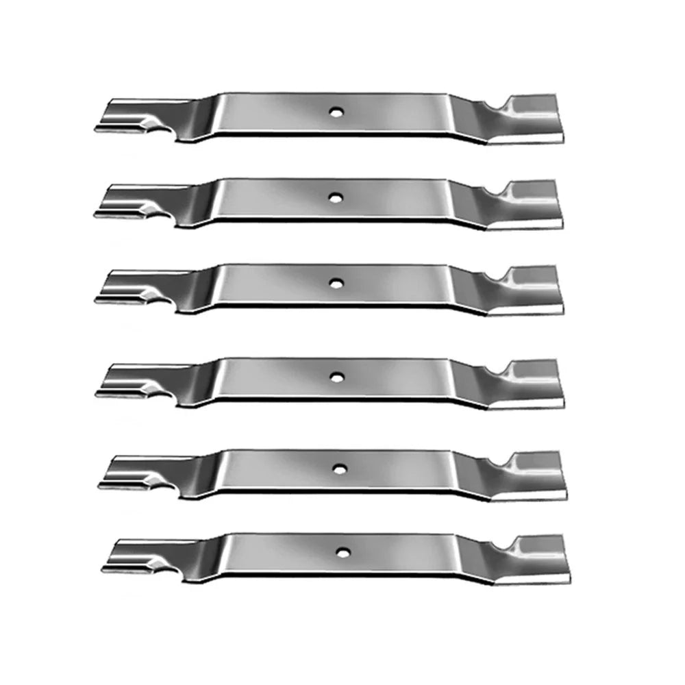 Set of 6 Notched Lift Blades for Various Makes & Models (Fits 61")