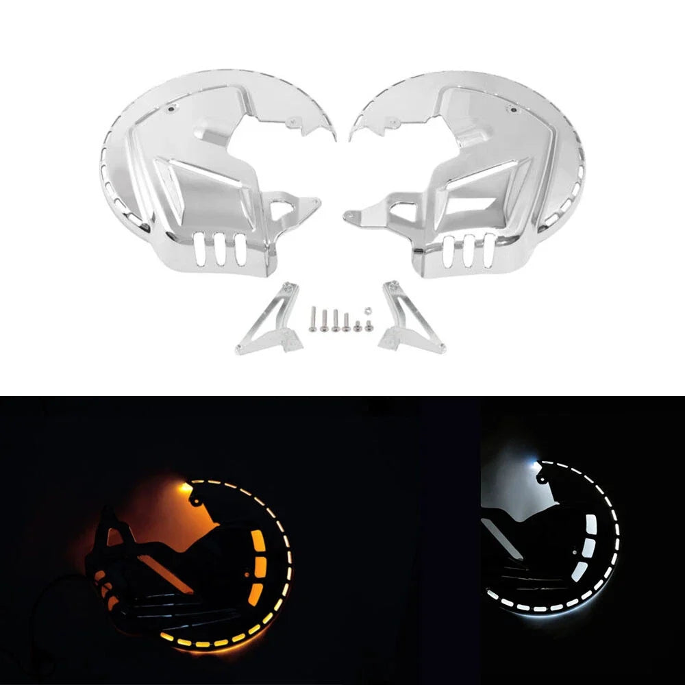 Front LED Brake Rotor Covers for F6B Goldwing GL1800 2001-2017