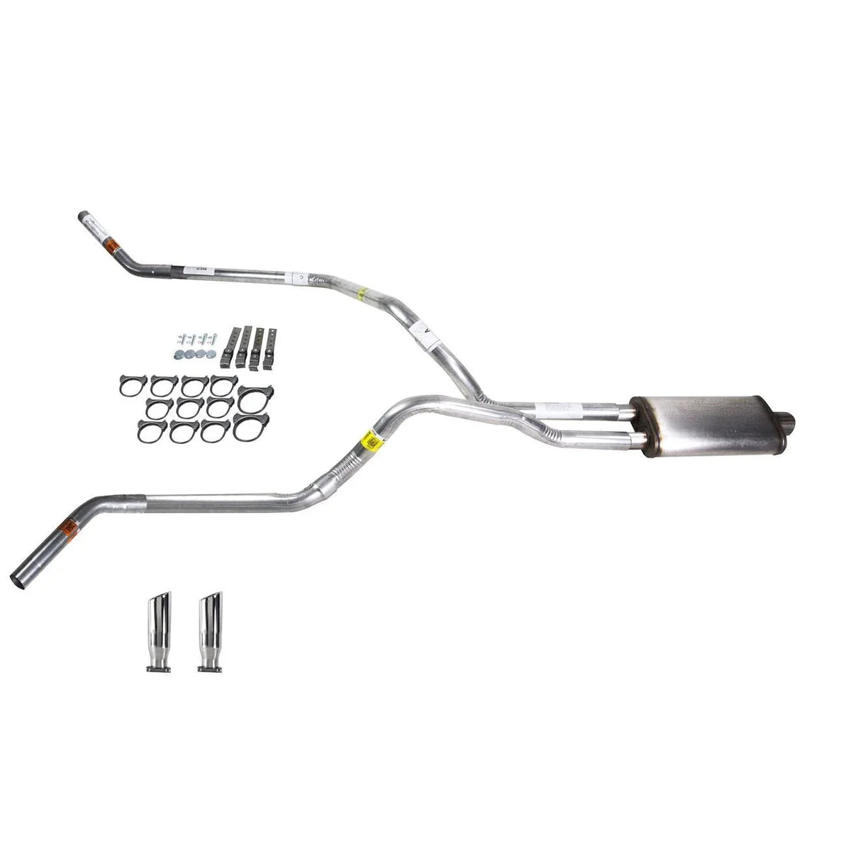 Dual Exhaust 2.5" Pipe Stainless Muffler for Silverado 1999–2006