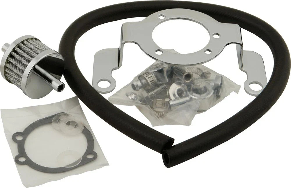Complete Mount Kit Breather Hose Chrome for Harley-Davidson (1993–1999)