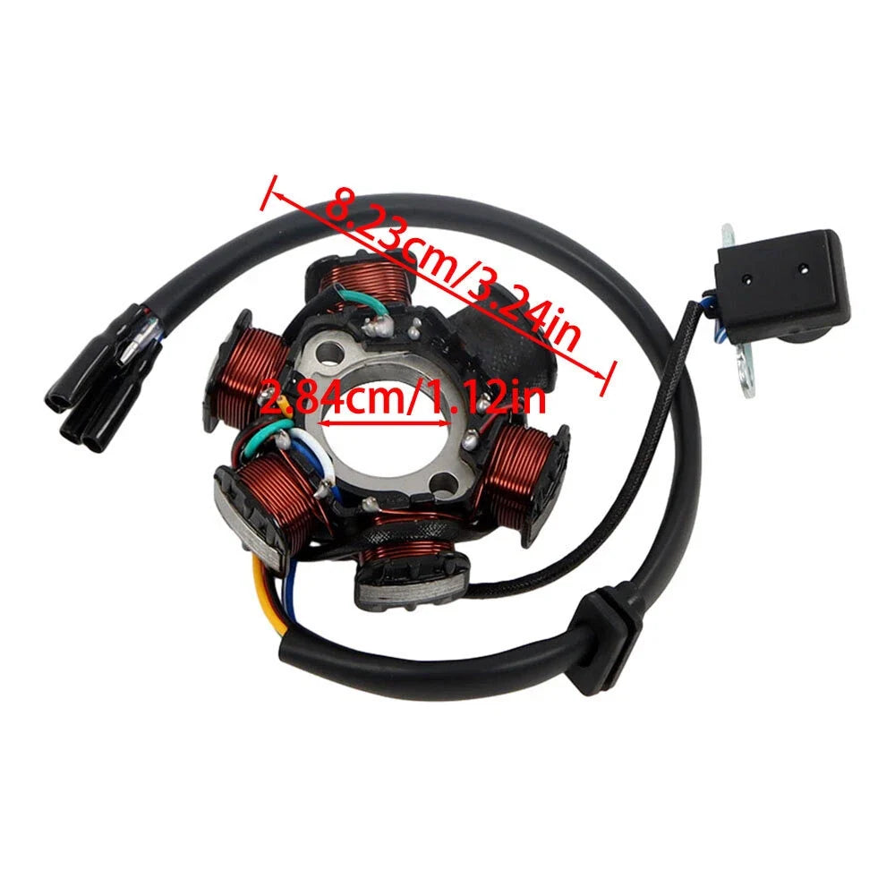 6 Coil Magneto Flywheel Stator for 50cc 70cc 110cc 125cc PIT Quad ATV