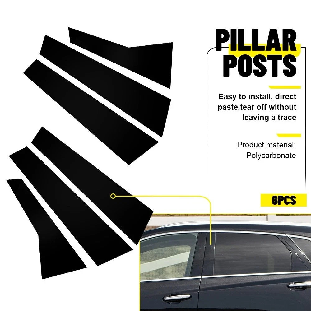 BC Pillar Post Molding Trim Set of 6 for Cadillac XT5 (2017–2023)