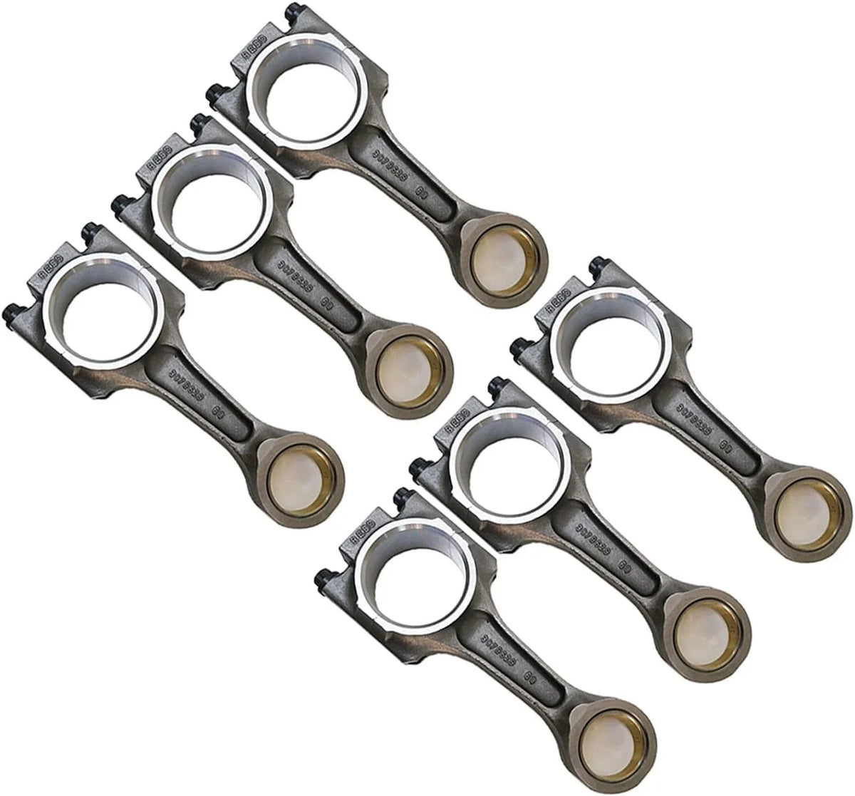 6X Connecting Rods 3079629 3899450 3073522 3820302 for Mitsubishi M11 (1990–1999)