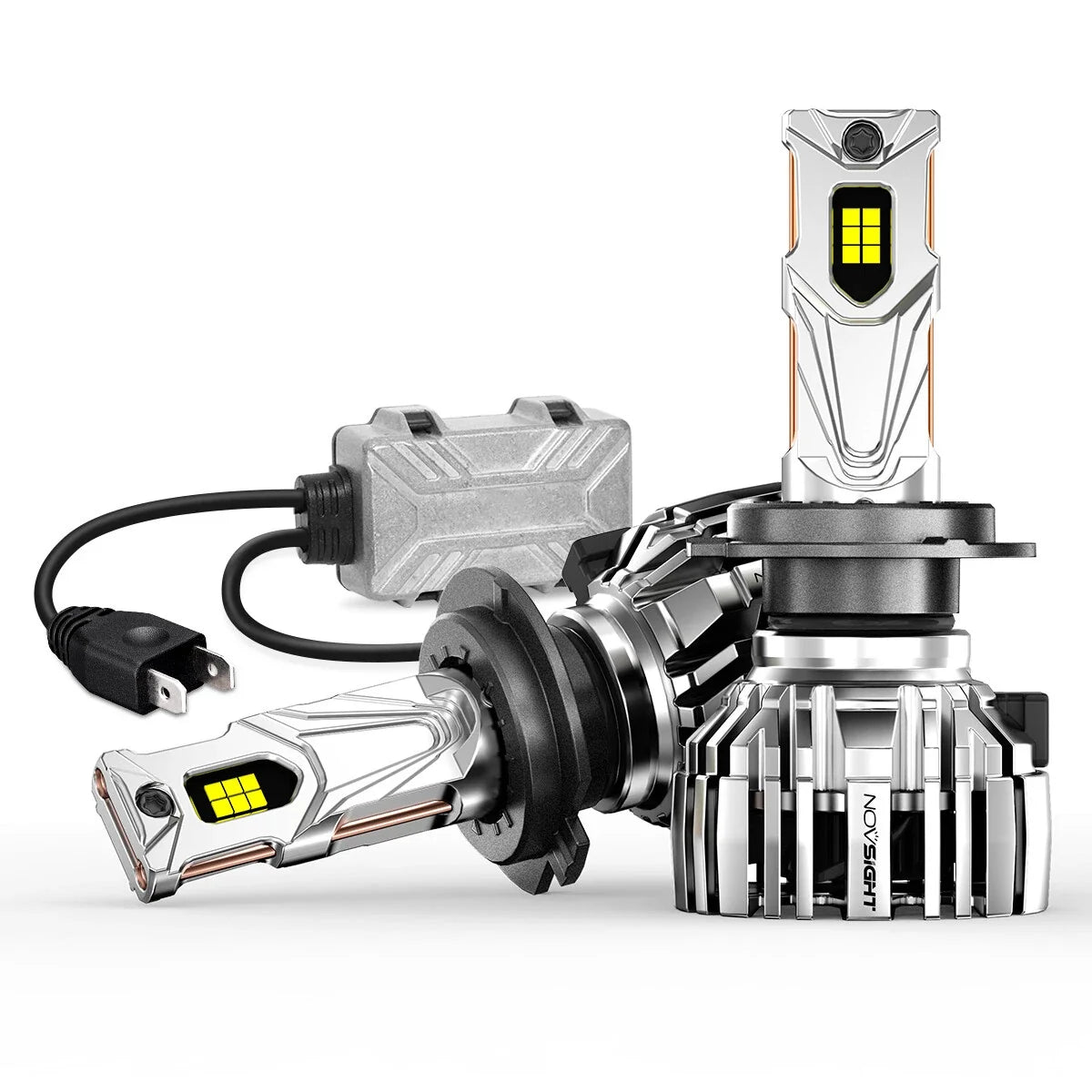 NOVSIGHT Conversion Kit: 2X H7 LED Headlight Bulbs, 6500K, 32000LM
