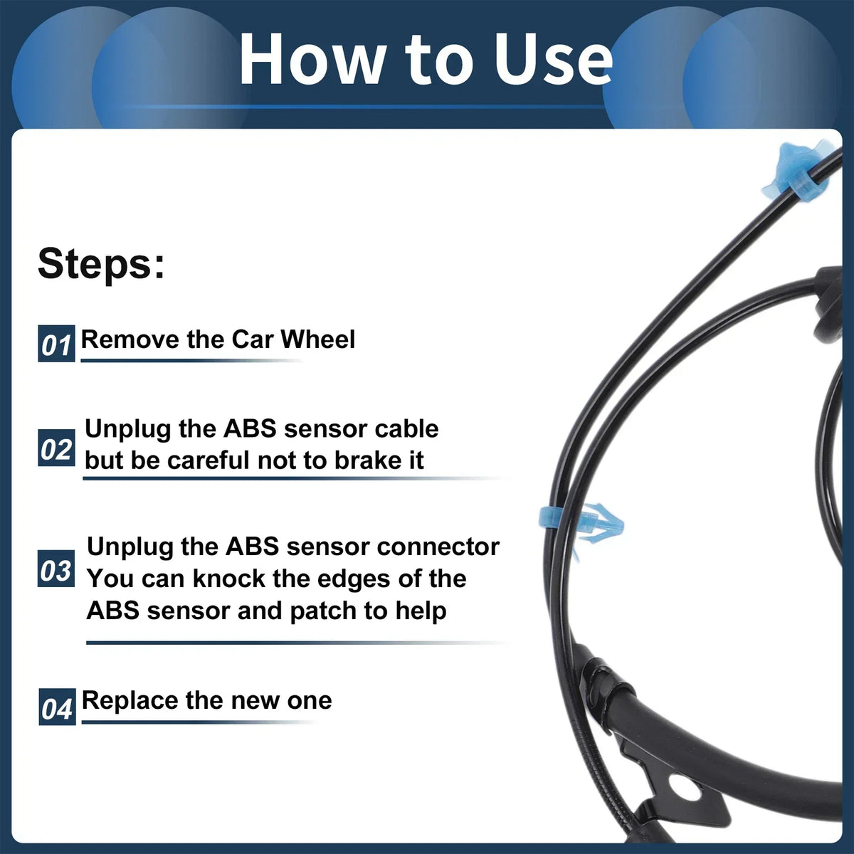 ABS Wheel Speed Sensor for Dodge Avenger Rear Left 2008-2014