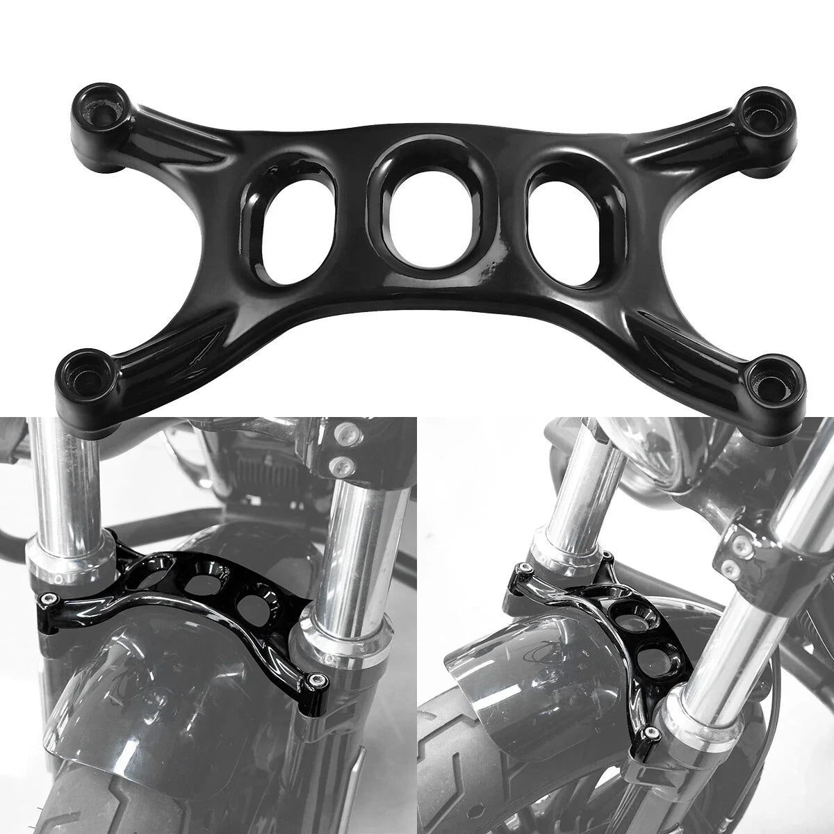 Fender Brace Forks for Harley 48 72 XL1200X Front (2016–2022) Black