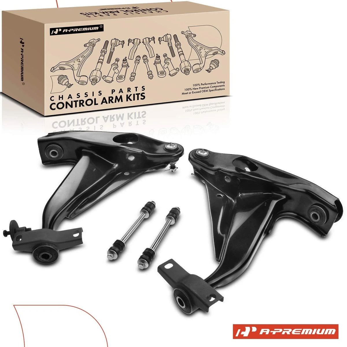 Set of 4 Front Lower Control Arms & Sway Bar Links for Ford Explorer