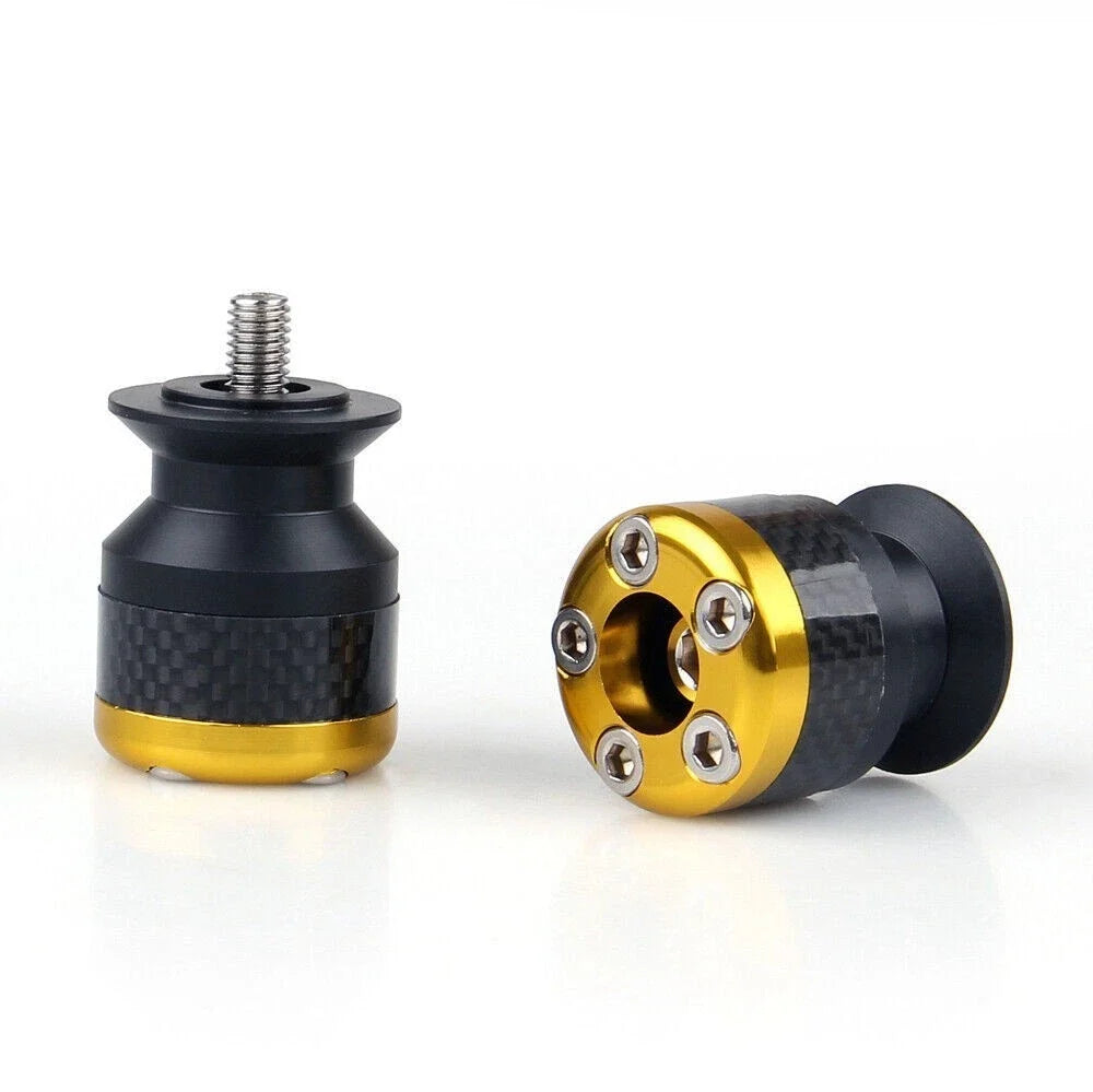 Swingarm Sliders Spools in CNC Carbon Fiber for Universal Motorcycle (6mm)