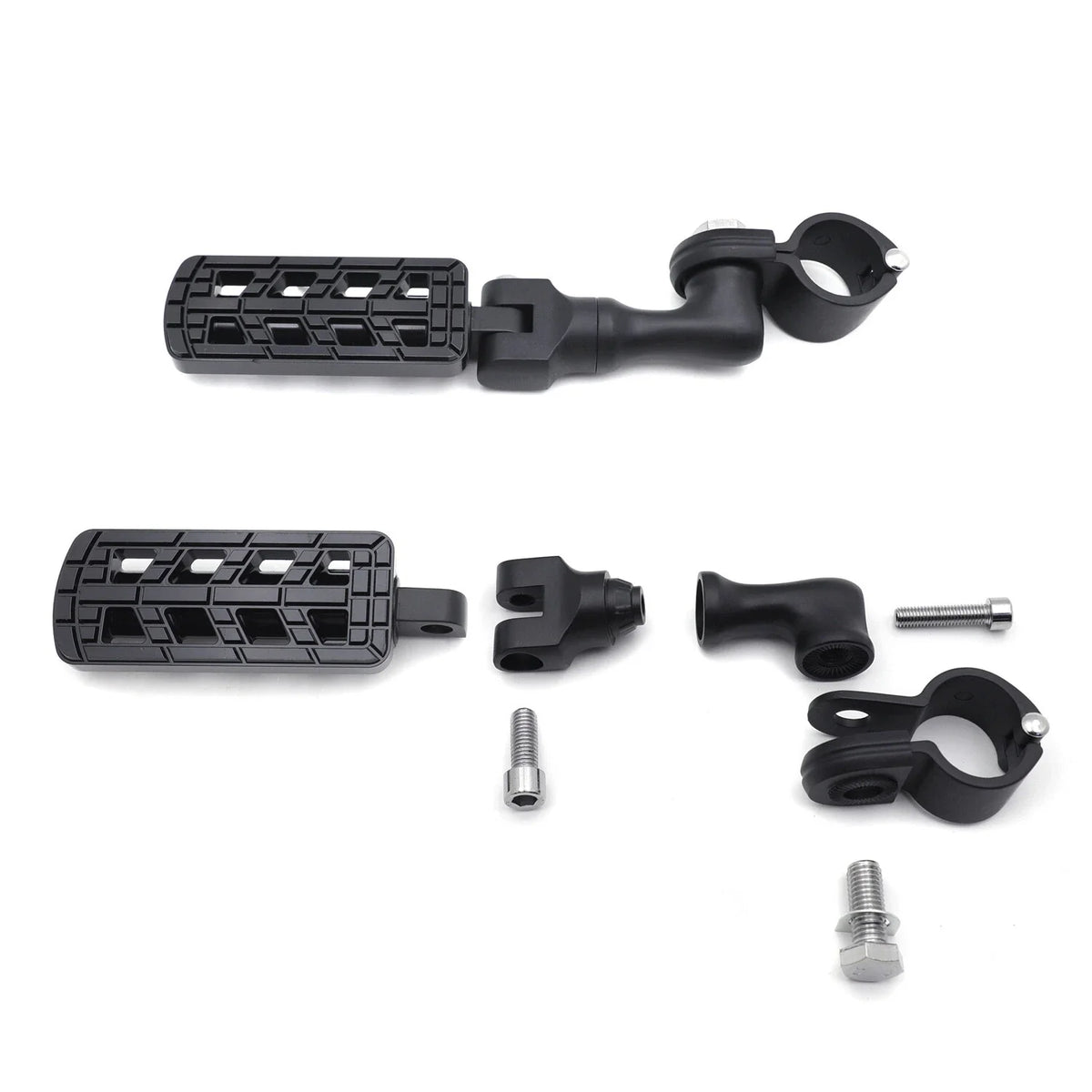 1.25" Black CNC FootPeg with 3" Mounting Bracket for Harley Softail